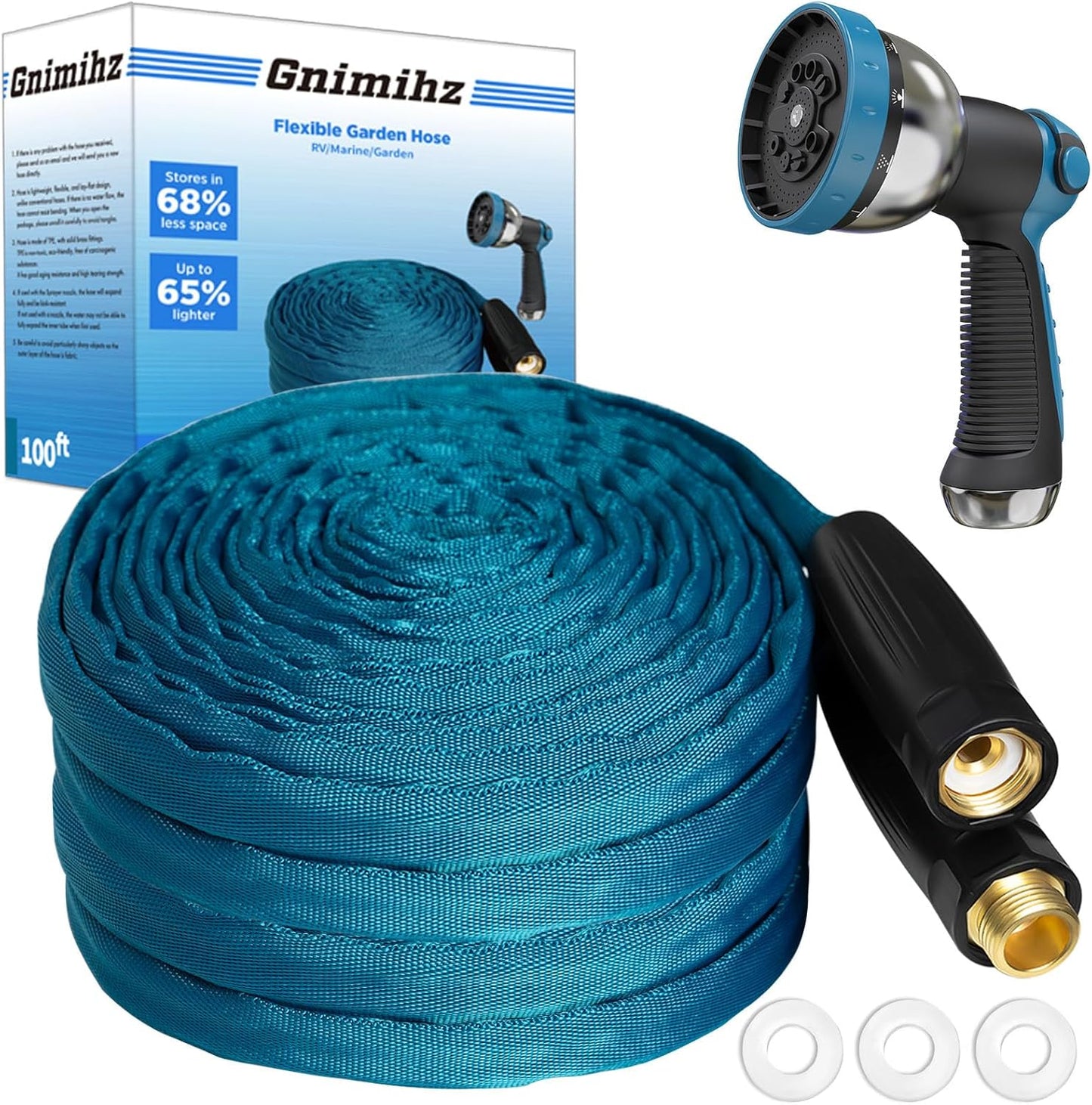 Garden Hose 100ft TPE Ultra-Light Flexible Water Hose