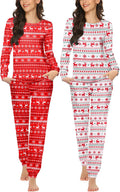 Women's long sleeve pajama set by Ekouaer - two piece comfort pack