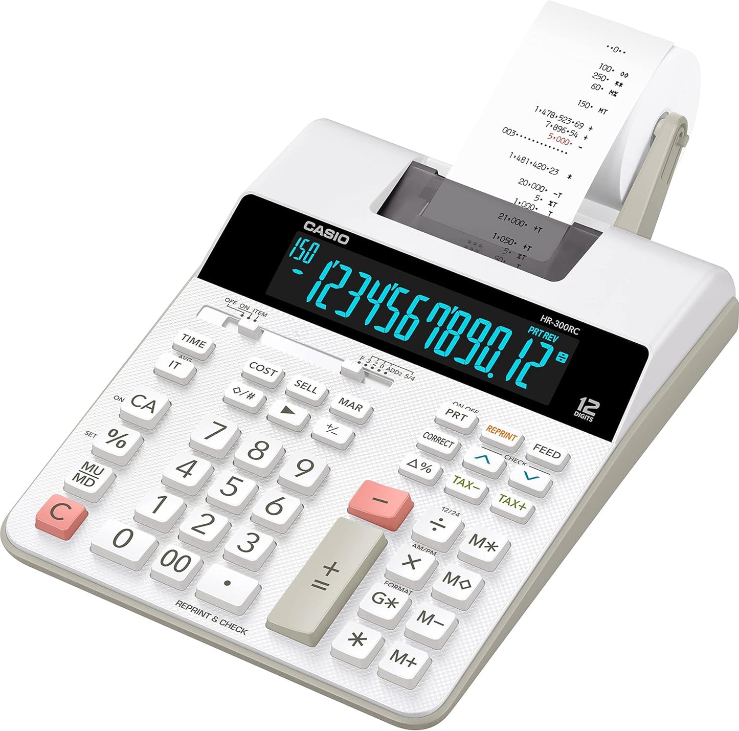 Casio Mini-Desktop Printing Calculator: Backlit LCD for Easy Viewing