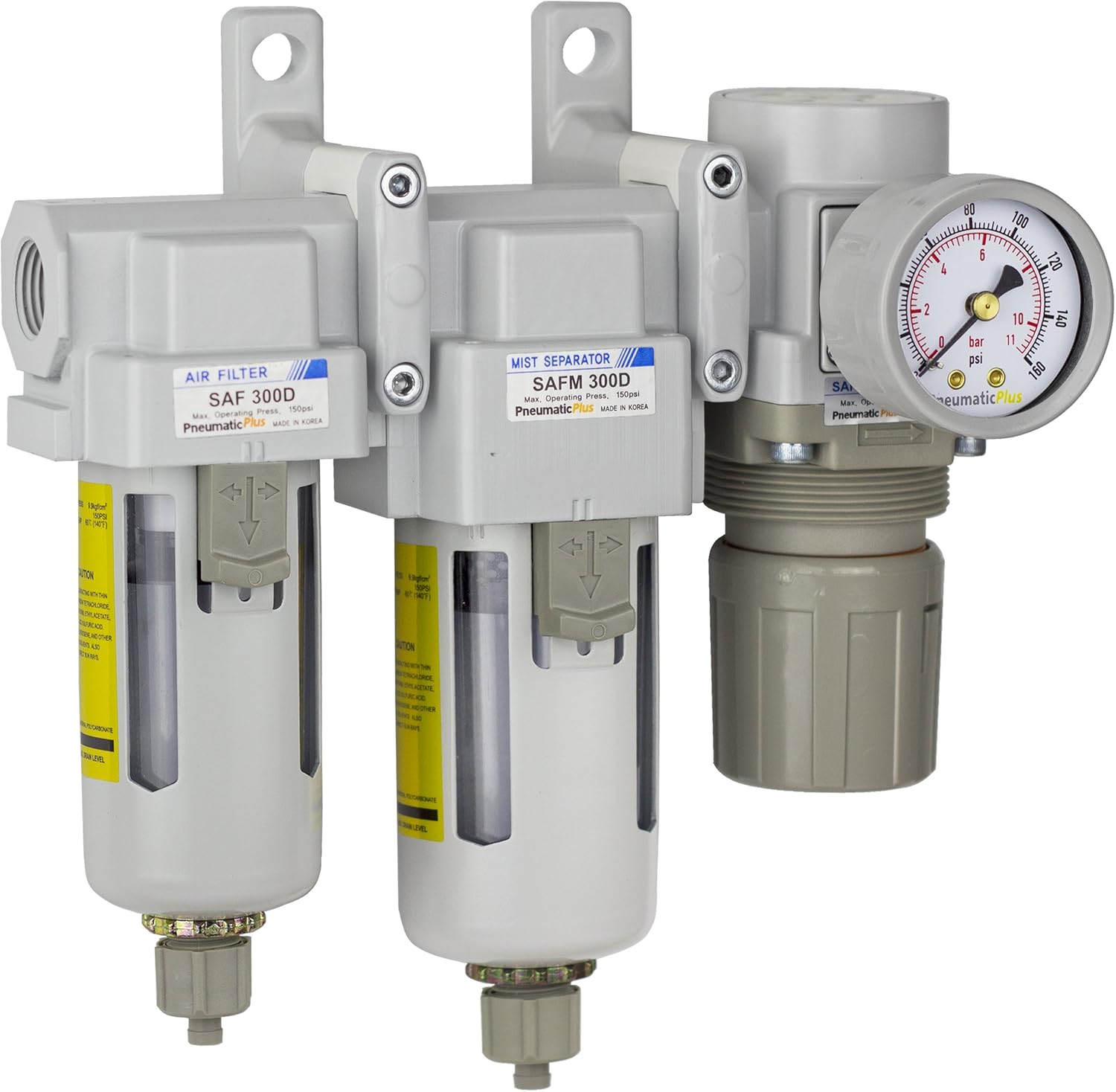 PneumaticPlus 3-Stage Air Drying System - Clean, Regulate, Dry Air