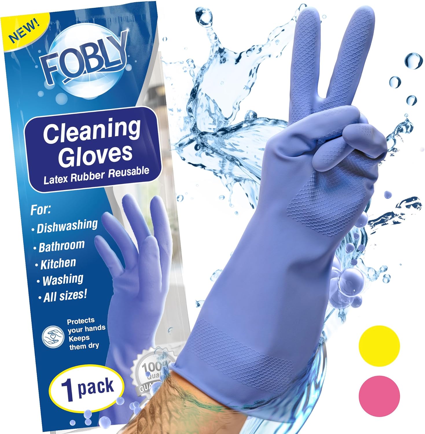 Reusable Large Dishwashing Gloves - FOBLY