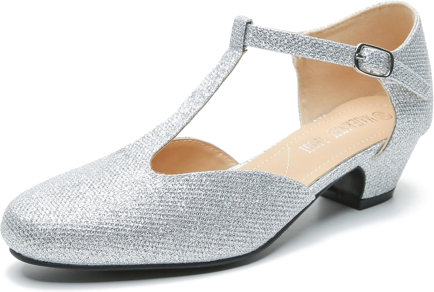 Stylish T-Strap Low Chunky Heel Mary Jane Pumps for Women