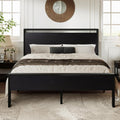 Full Size Platform Bed Frame with Wooden Headboard and Footboard