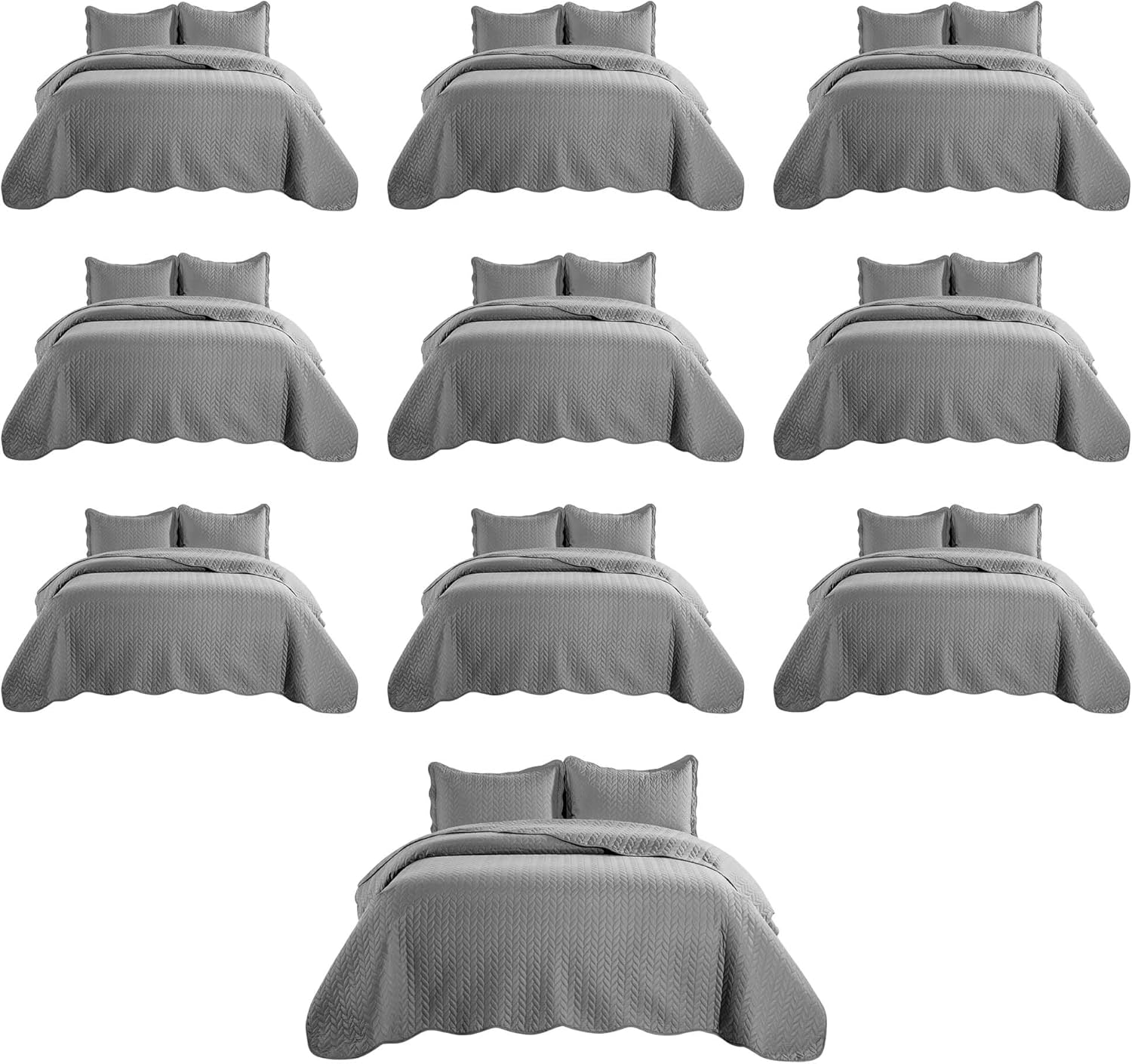 IR Imperial Rooms Queen Quilt Bedding Set for Hotels & Homes