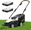 16ft Cordless Lawn Mower 20V Dual Battery - Lightweight and Quiet