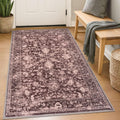 KILOCOCO 3x5 Entryway Rug Washable Vintage Floral Non Slip