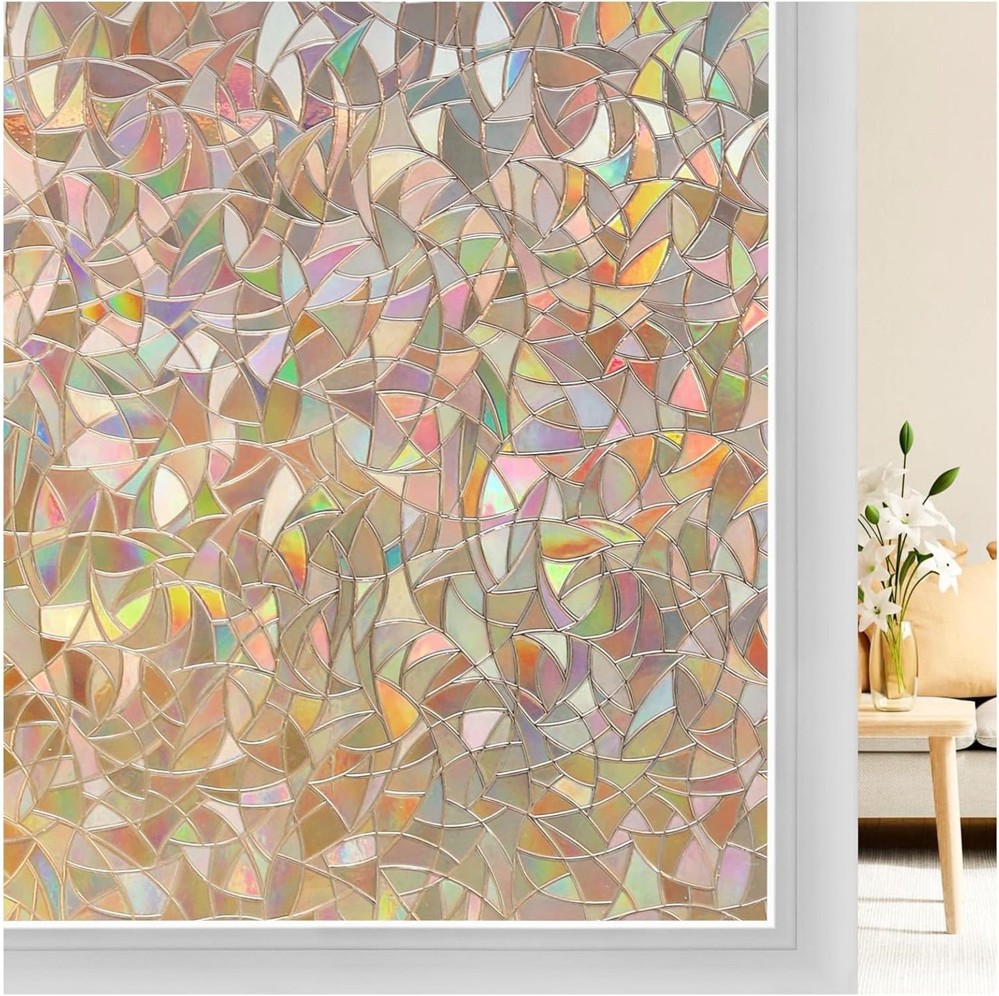 rabbitgoo Window Privacy Film for Stunning Rainbow Effects