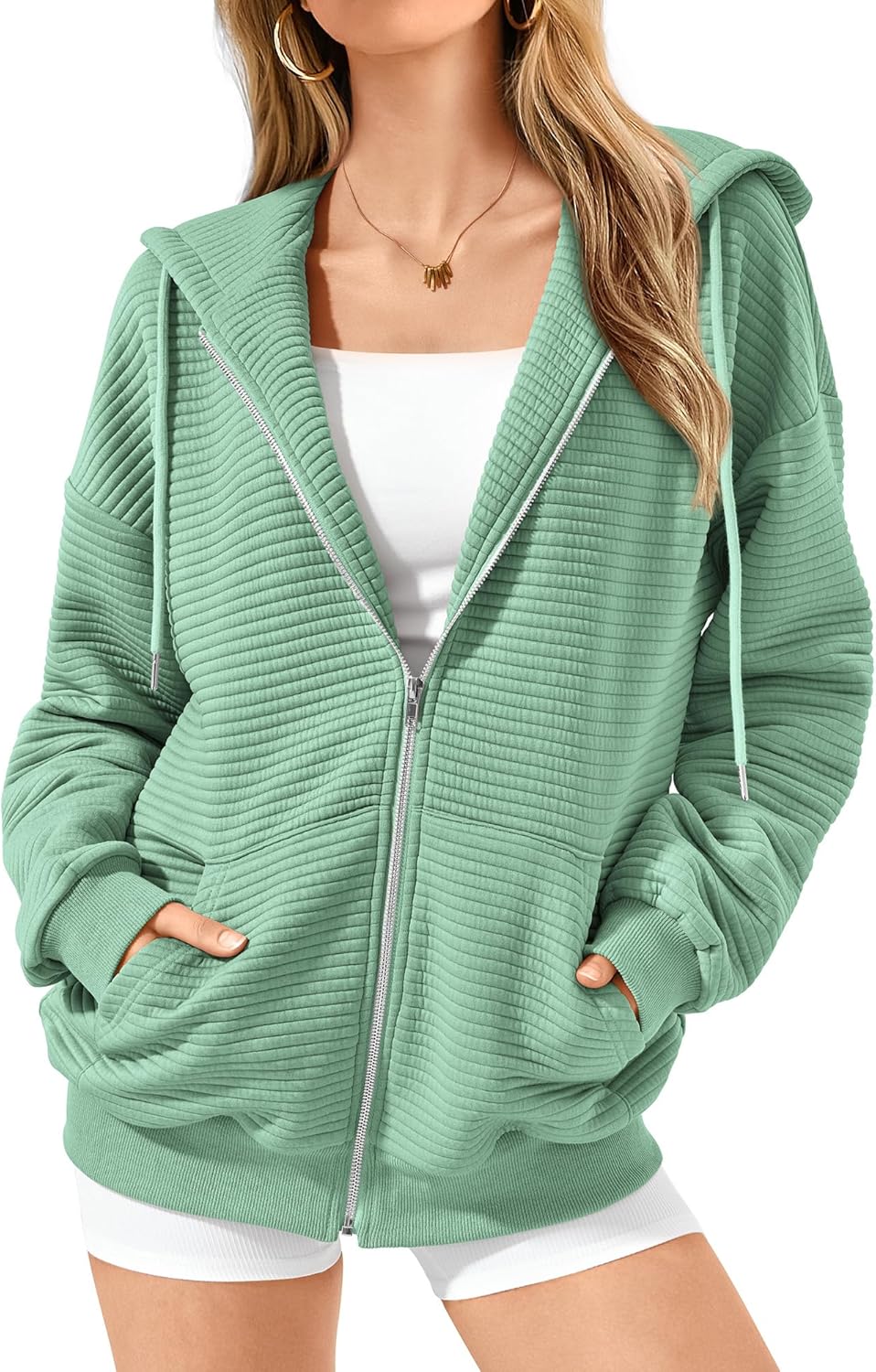 BTFBM Zip Up Hoodie Women Long Sleeve Casual Fashion Jackets