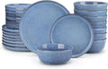 ANYA 24-Piece Reactive Glaze Dinnerware Set for 8 - Blue
