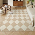 Beeiva Checkered Print 5x7 Washable Area Rug - Low Pile Plaid