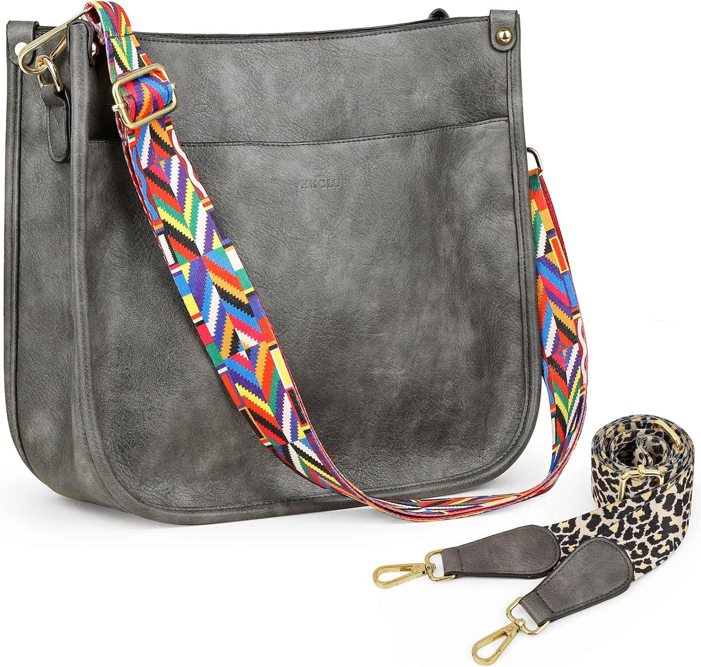 Trendy Vegan Leather Crossbody Bags for Women with Adjustable Straps