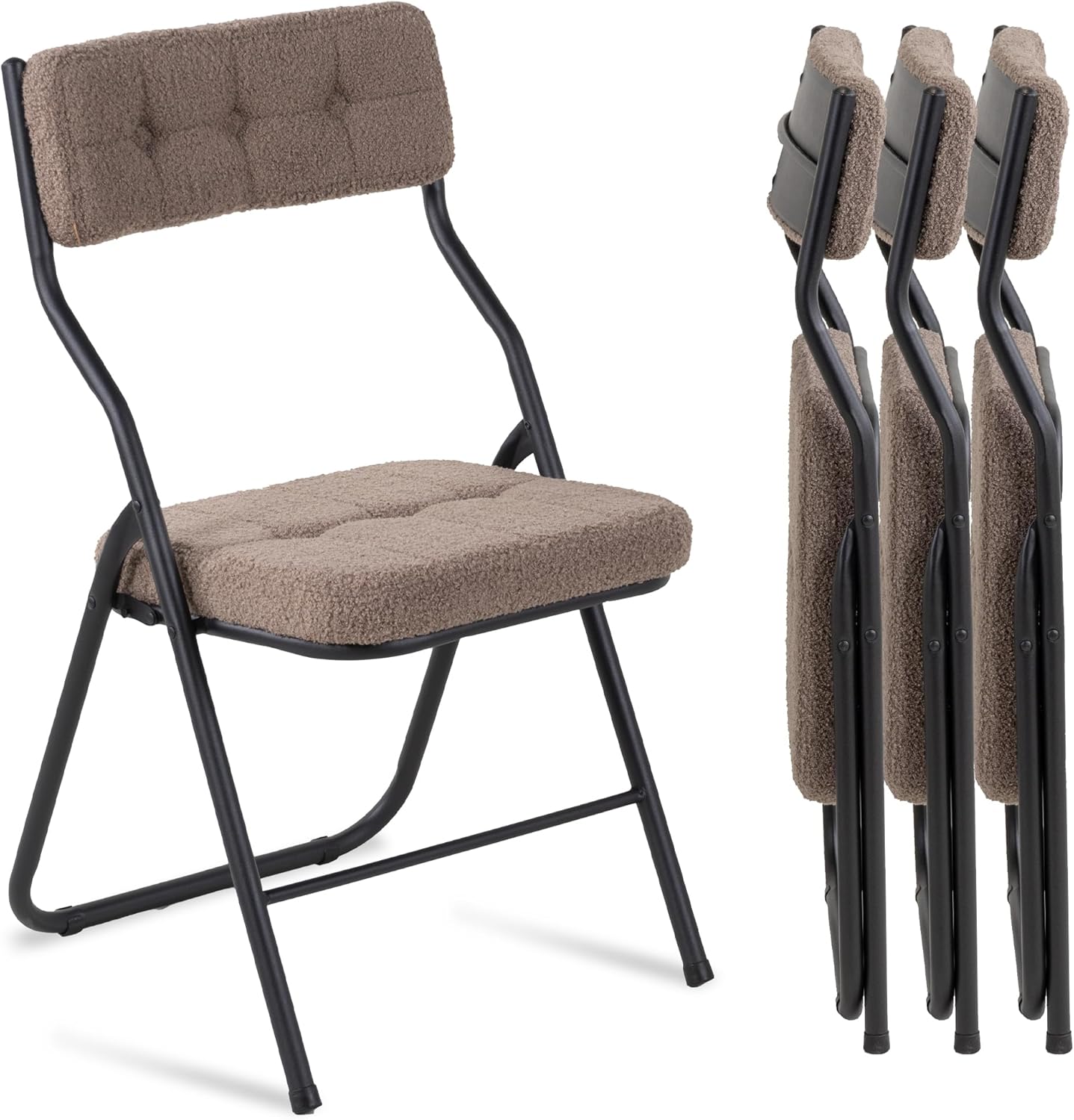 HOMEFUN Padded Folding Chairs for Dining, Office, and Events