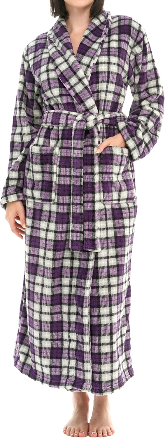 Plush Robe for Women by Alexander Del Rossa - Cozy Comfort