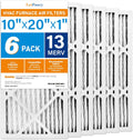 LotFancy 10x20x1 Air Filter MERV 13 6-Pack for Clean Air