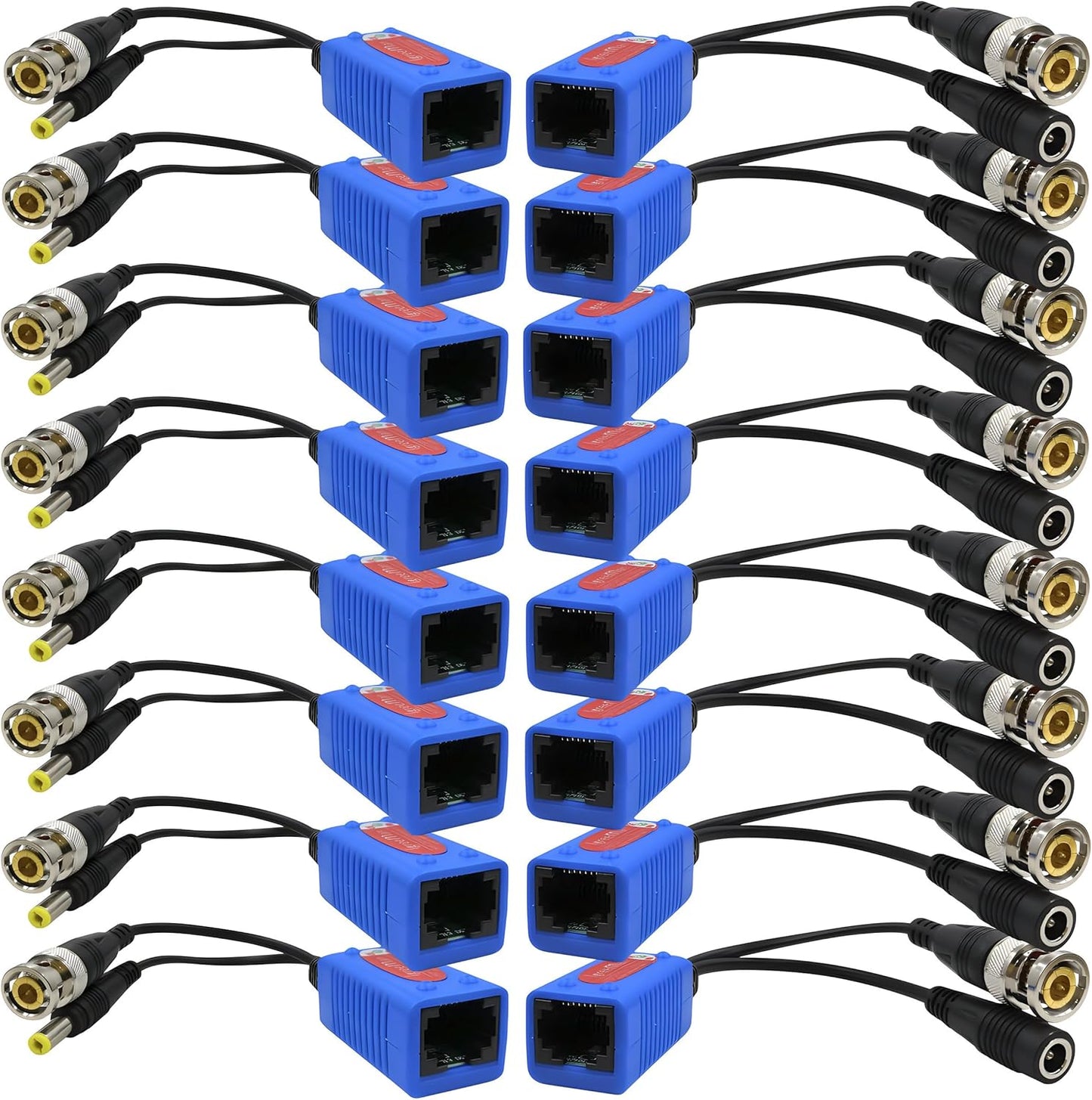 8 Pair Video Balun with Power Supply for Enhanced Security