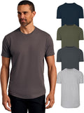 True Classic Mens Curved Hem Tee - Modern Fit Long Tail Tee