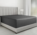 Luxury Cotton Sateen Damask Stripe Queen Fitted Sheet - Deep Pocket