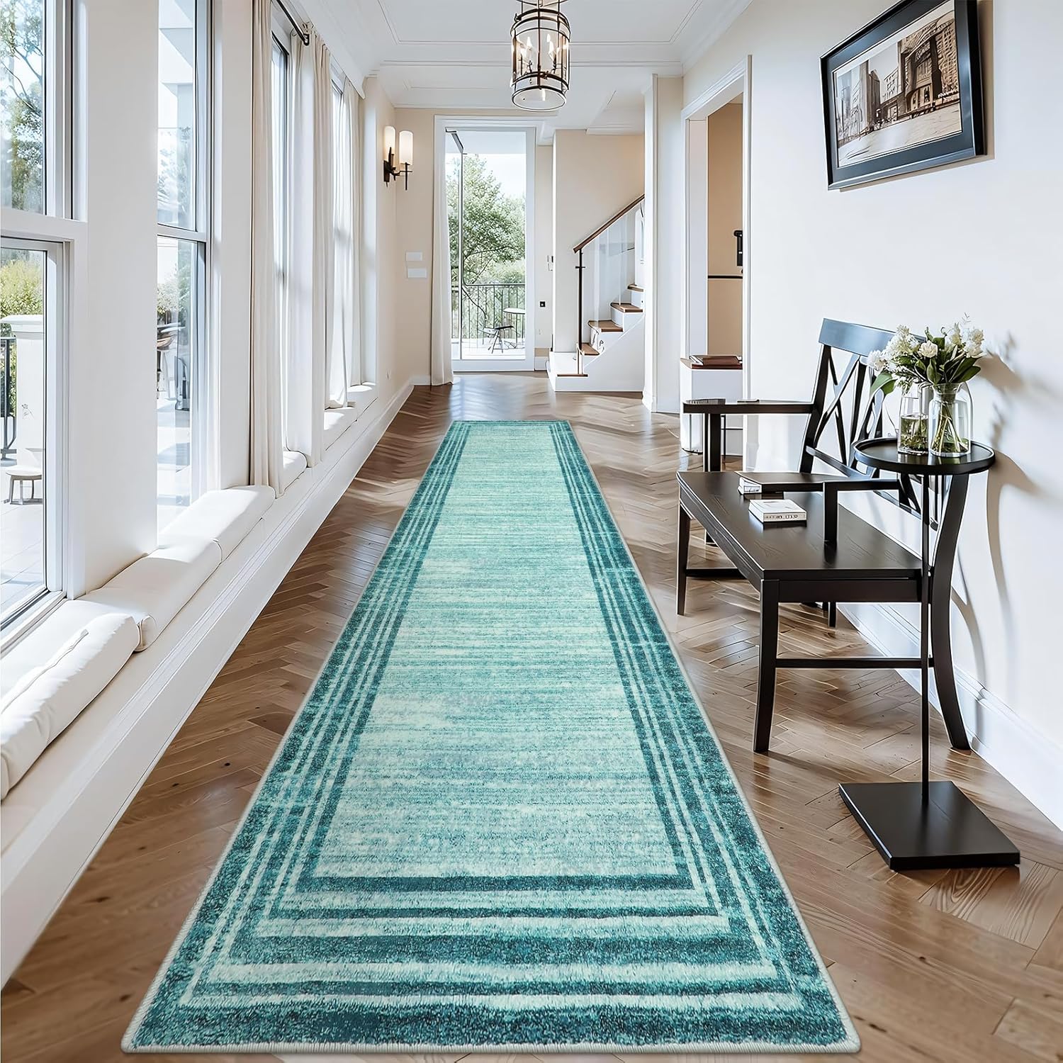 Lahome Abstract Runner Rug 2.5x12 ft for Hallway and Kitchen