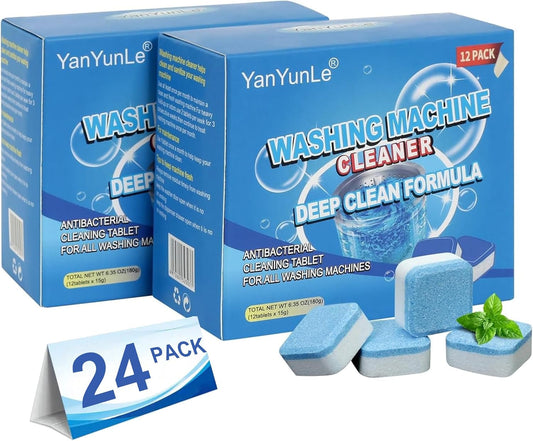 24-Pack Eco-Friendly Washing Machine Cleaner Tablets
