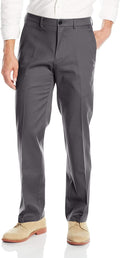 Men's Premium No Iron Khaki Straight Fit Pants - Lightweight Dressier
