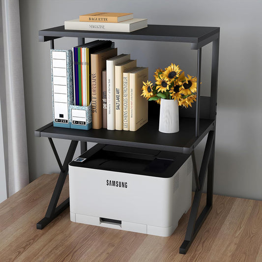 aboxoo Printer Stand for Desk - 3-Tier Multi-Purpose Shelf