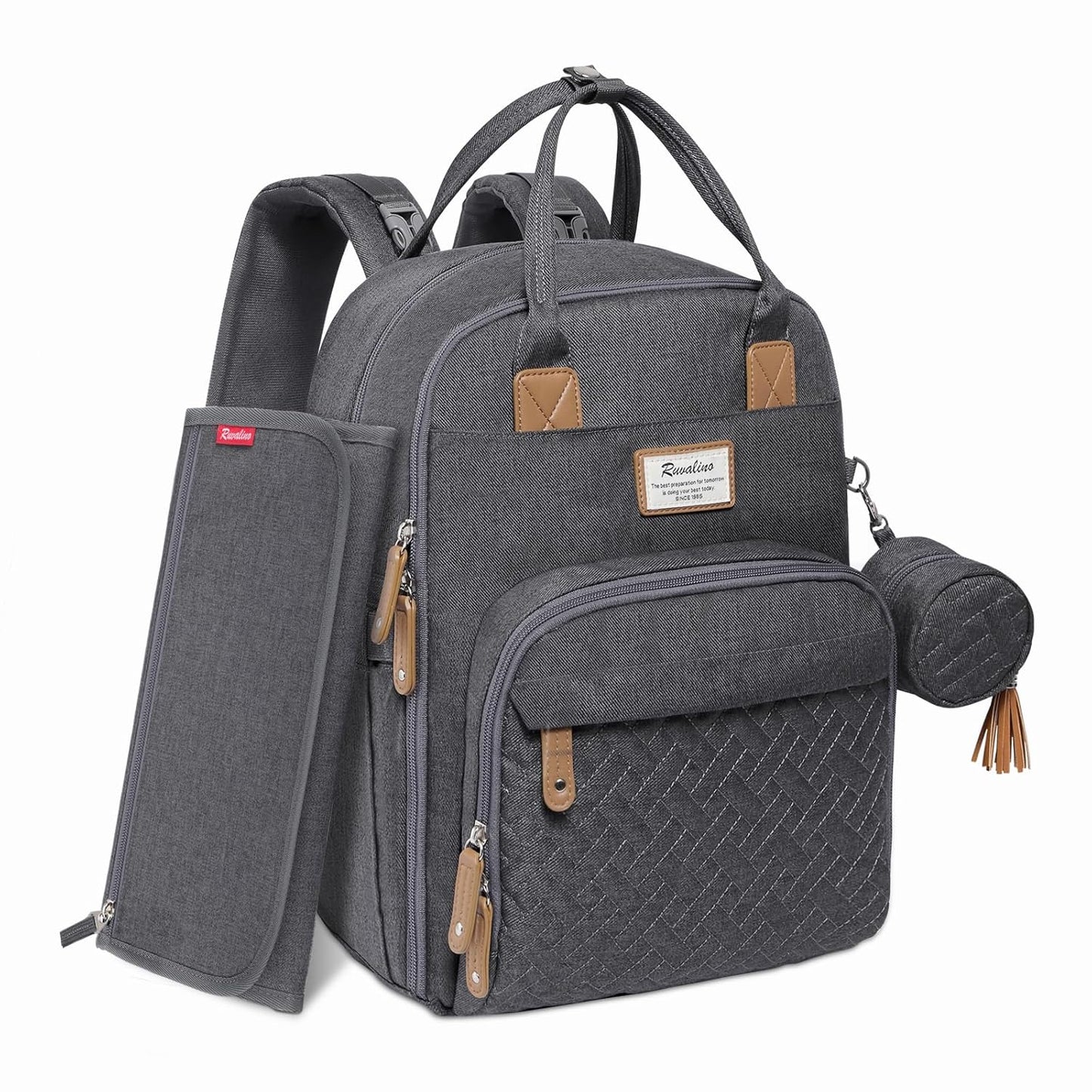 RUVALINO Diaper Bag Backpack: Stylish & Spacious!