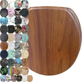 Sanilo Wooden Round Toilet Seat with Soft Close - Decorative Mahogany