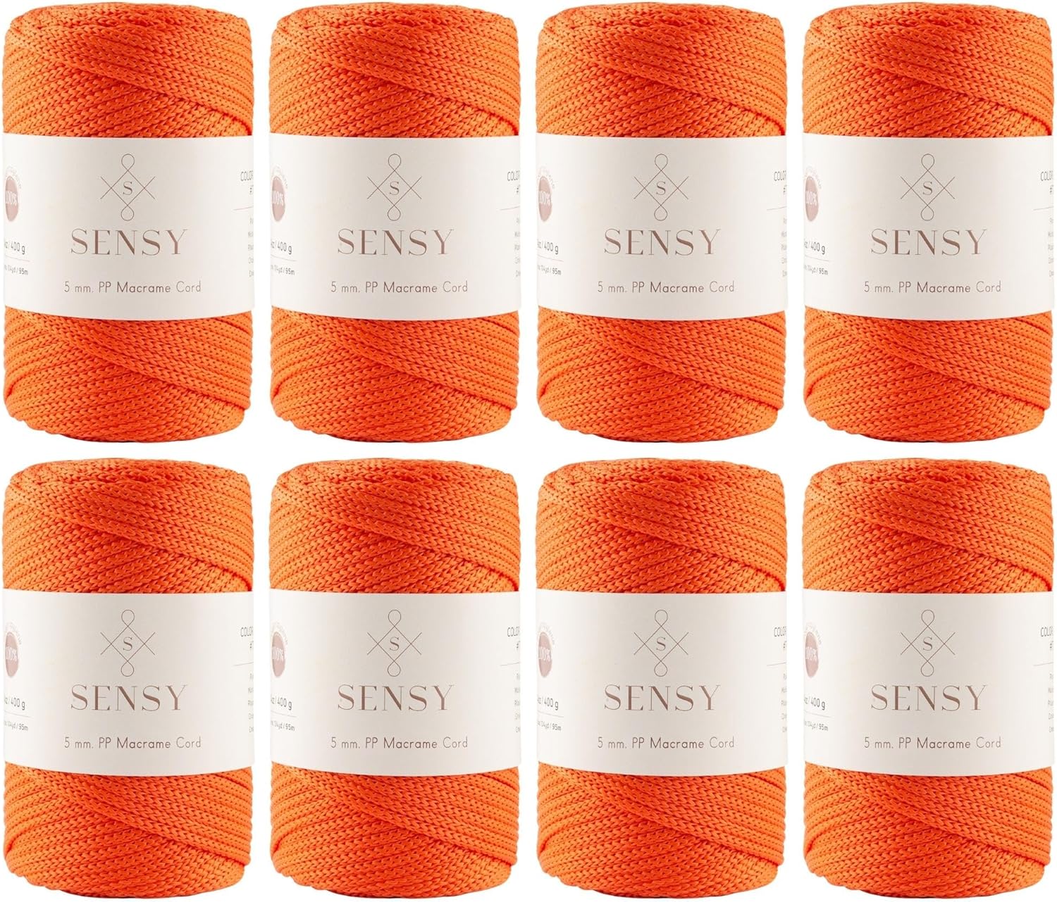 8 Skeins of Sensy Premium 5mm Polyester Rope for Crafting