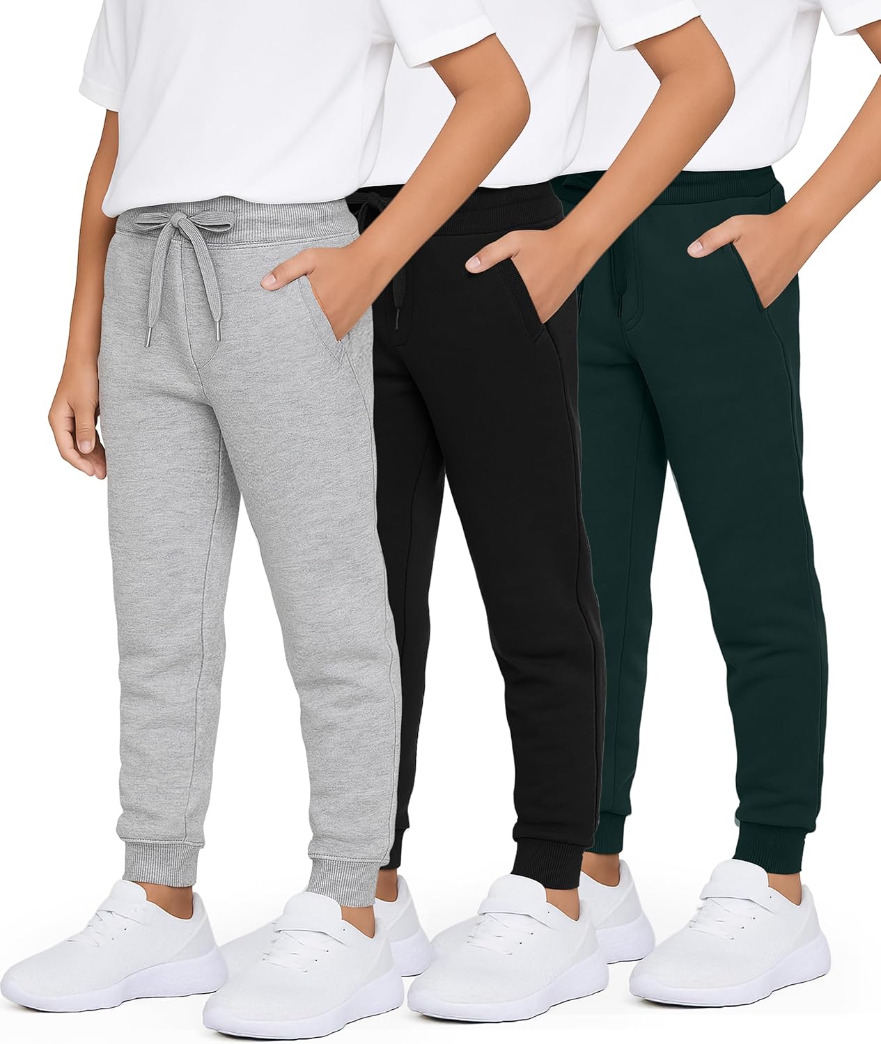 Boys' Cotton Fleece Jogger Sweatpants - Active Youth Pants