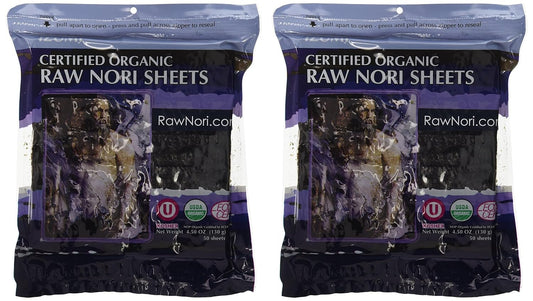 Raw Organic Nori Sheets - Premium Vegan Sushi Wraps Pack
