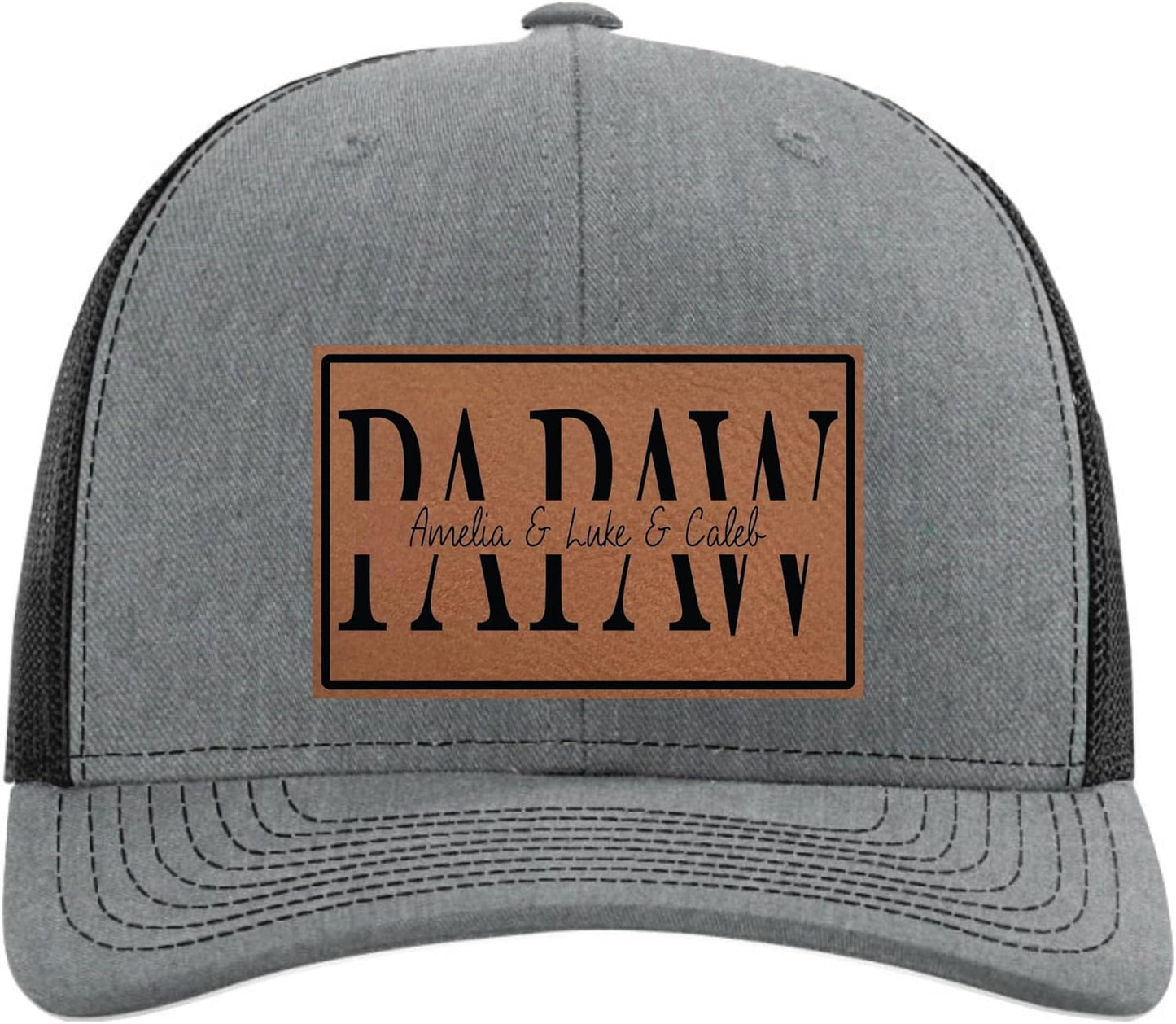Personalized Fathers Day Hats Customized for Grandpa from Grandkids