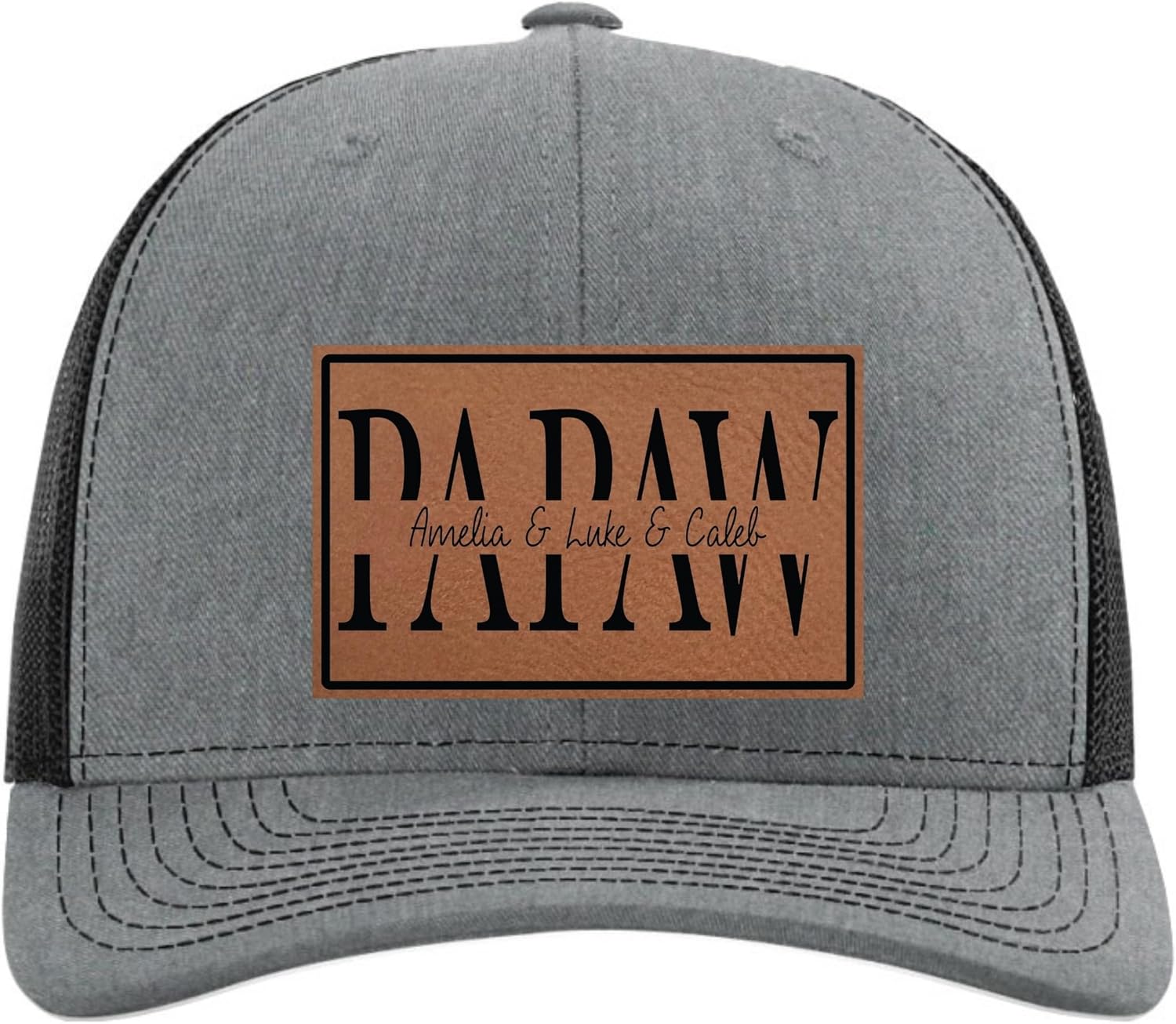 Personalized Fathers Day Hats Customized for Grandpa from Grandkids