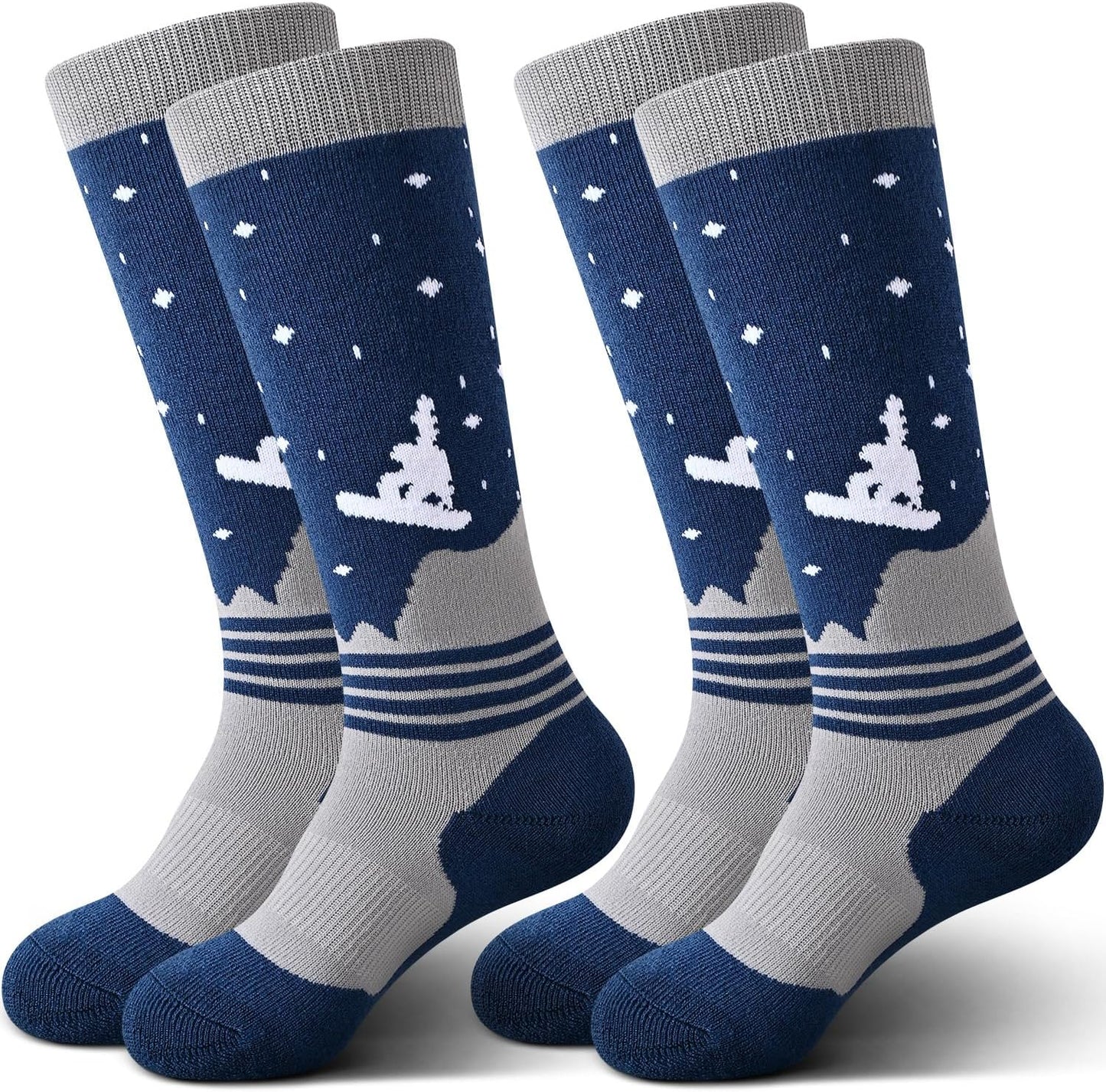 IRAMY Kids Merino Wool Thermal Socks - Winter Fun 2 Pack!