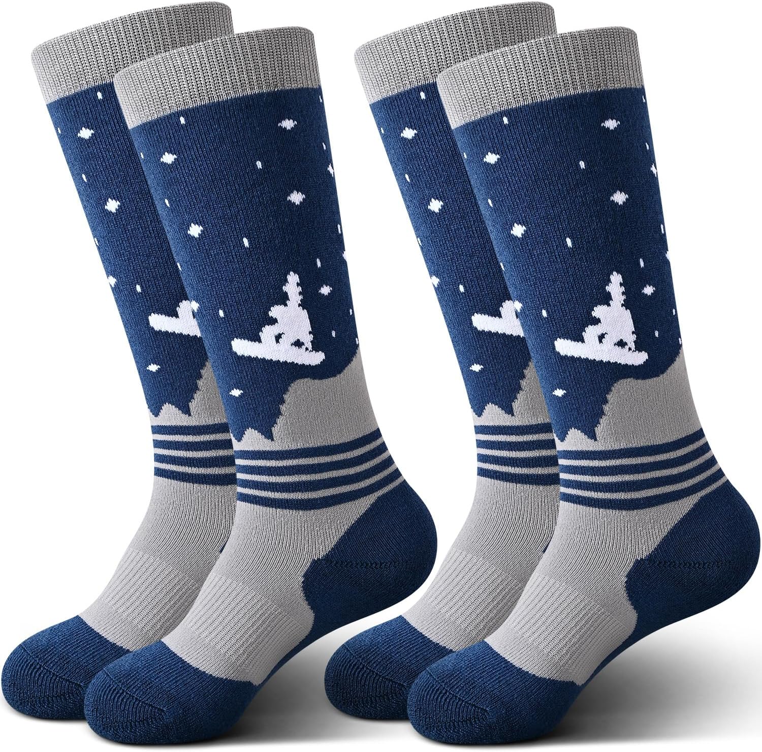 IRAMY Kids Merino Wool Knee High Winter Socks - Snowboarding Essential