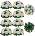 Flower Balls Wedding Rose Centerpieces - Champagne & White Kissing