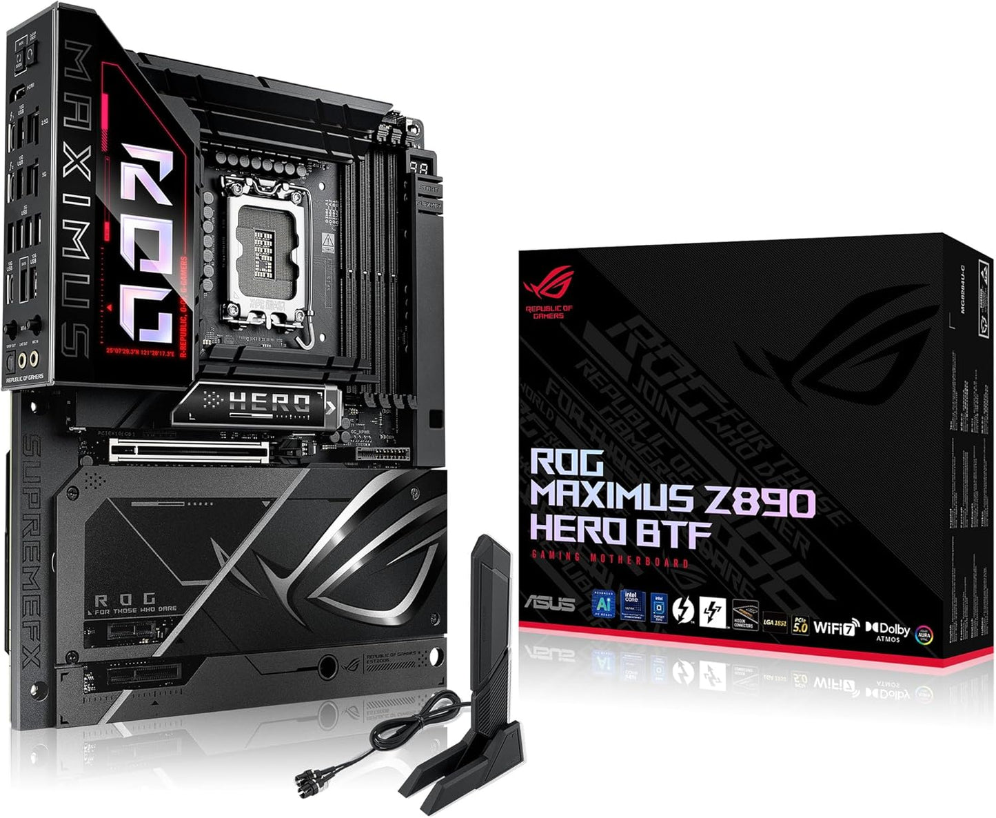 ASUS ROG MAXIMUS Z890 HERO BTF Motherboard for Advanced AI PCs