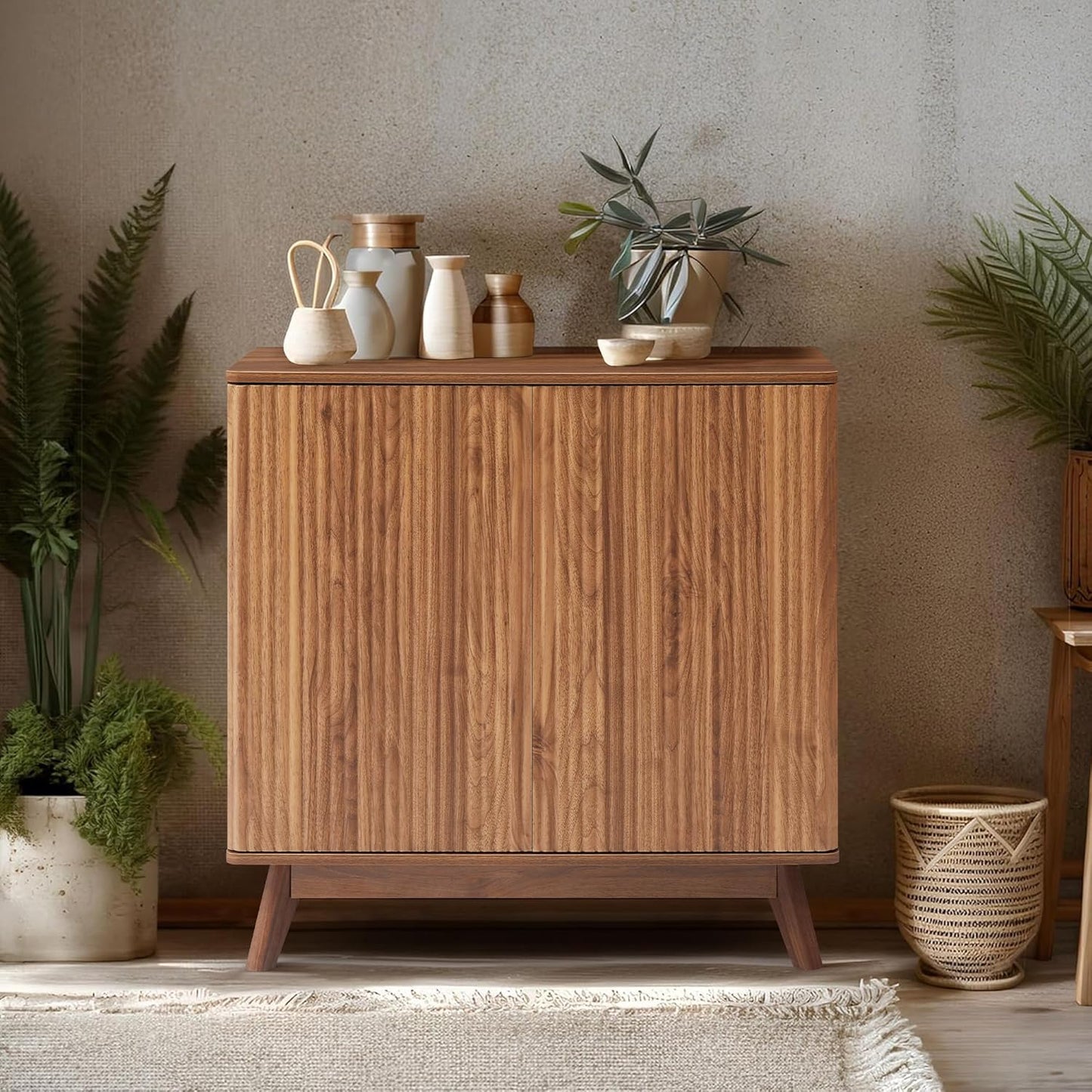 Mid Century Walnut Sideboard - Perfect Storage Solution