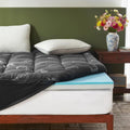 BEDLORE 4 in Memory Foam Mattress Topper Twin - 2-in-1 Adjustable