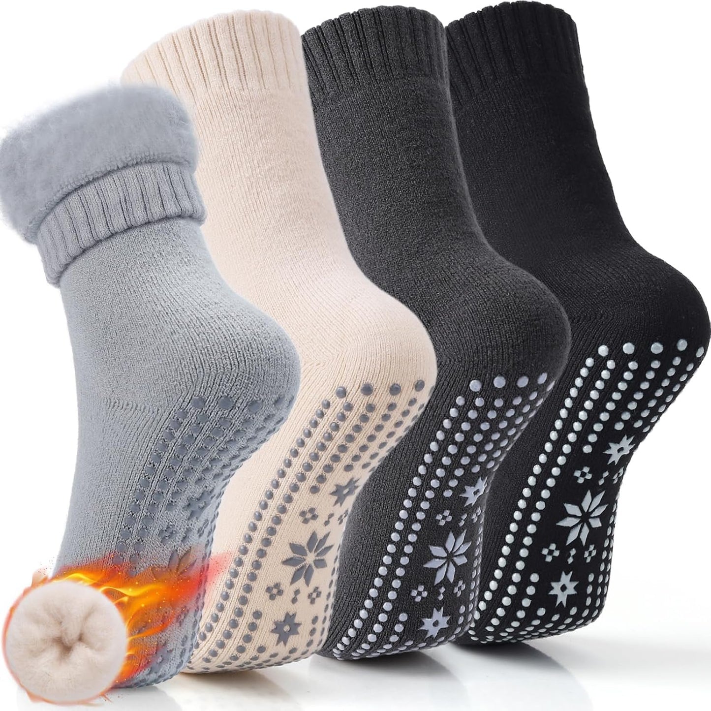 HUGSWEET Thermal Slipper Socks for Women - Cozy & Warm