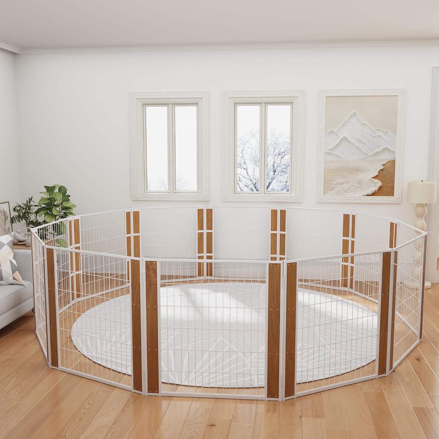 Heavy Duty Dog Playpen for Indoor and Outdoor Use - 32 Inch