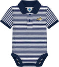 Creative Knitwear College Baby Striped Polo Bodysuit (Style B754)