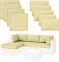 9 Pack Patio Cushion Covers Replacement Waterproof Light Yellow