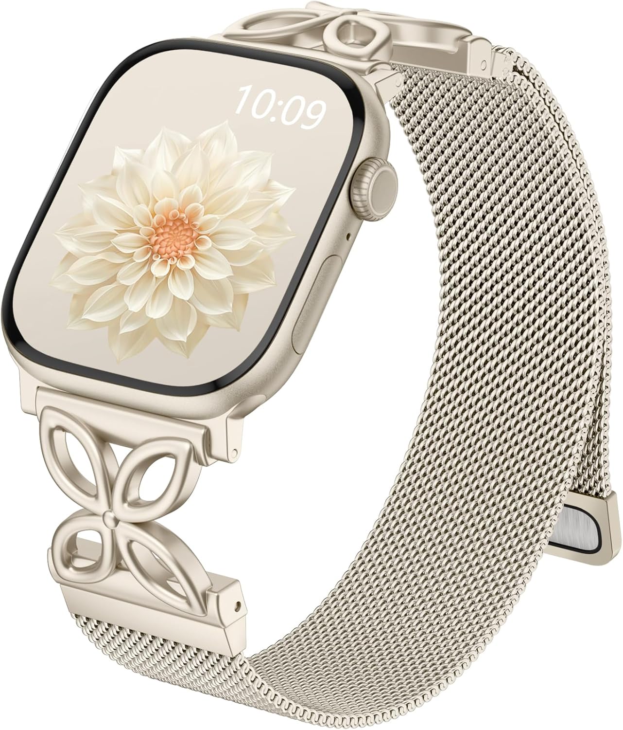 Stylish Metal Apple Watch Band in Starlight