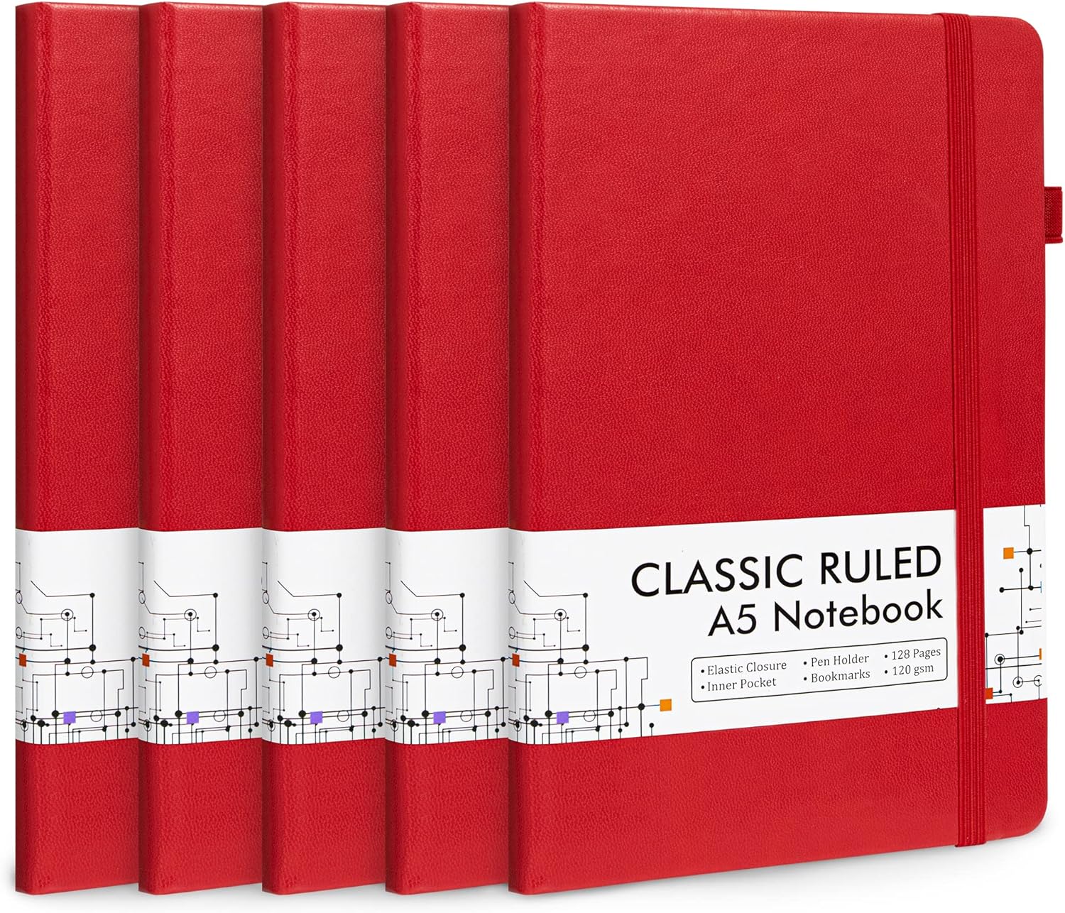 feela 5 Pack Business Journals - Pen Holder, 5 Pens
