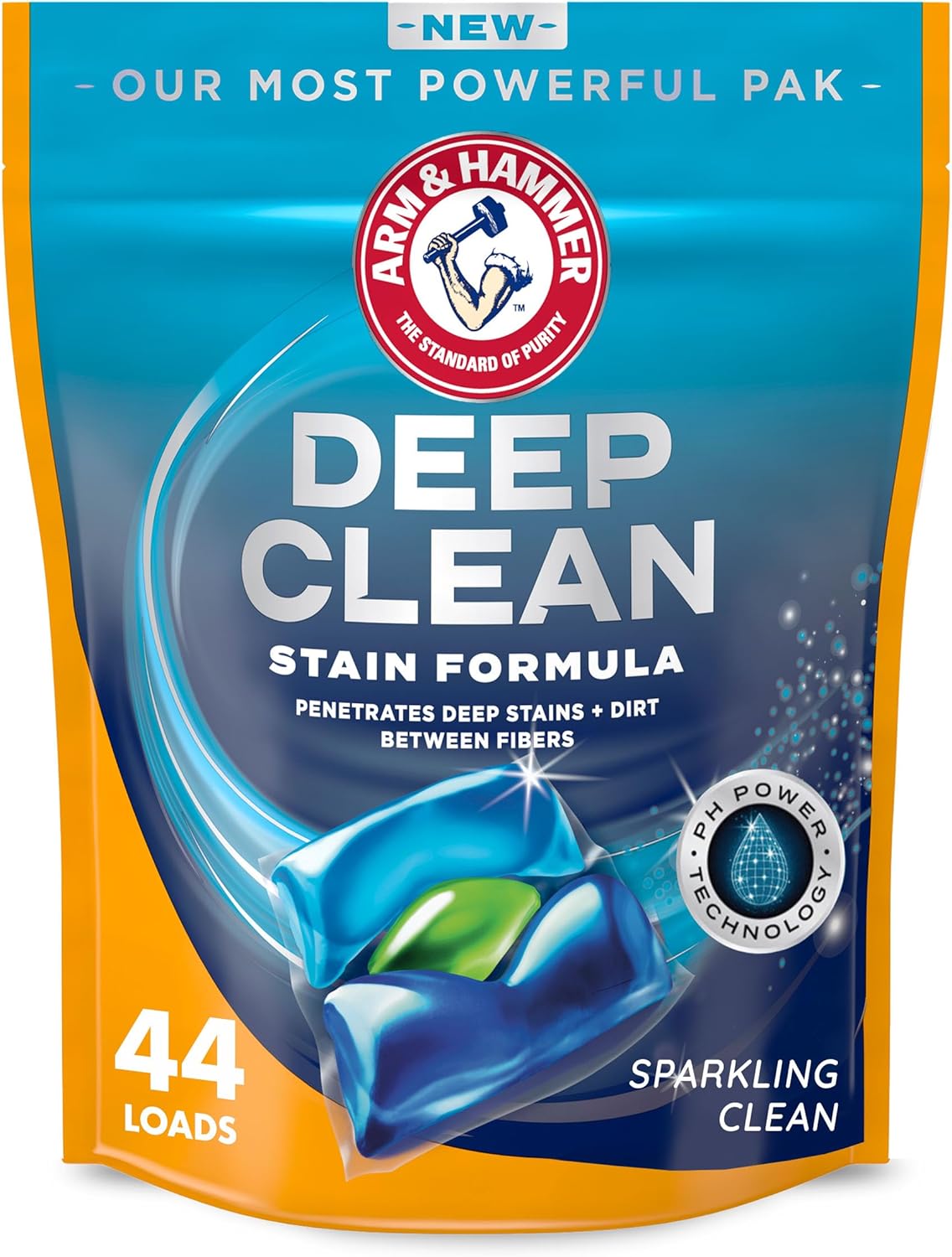 Arm & Hammer Deep Clean Stain Power Paks - 44 ct.