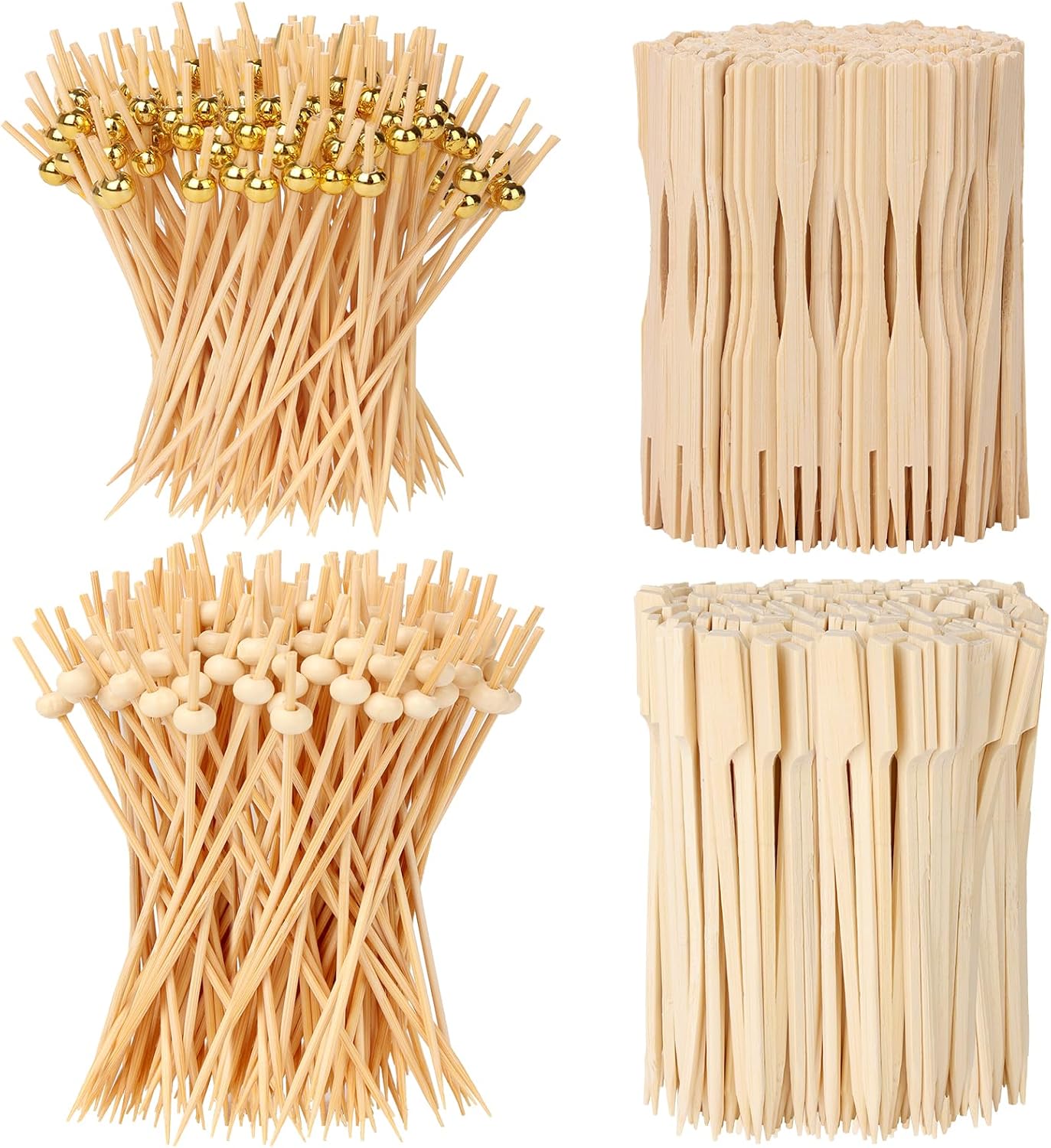 400 Eco Bamboo Cocktail Picks by Sublaga - Stylish & Sustainable