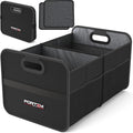 Car Trunk Organizer Collapsible 50L - Foldable Two Compartment Caddy