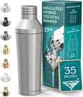 Insulated Cocktail Shaker Set - Sweatproof Double Wall Martini Shaker