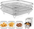 Stackable Stainless Steel Air Fryer Racks - Set of 3