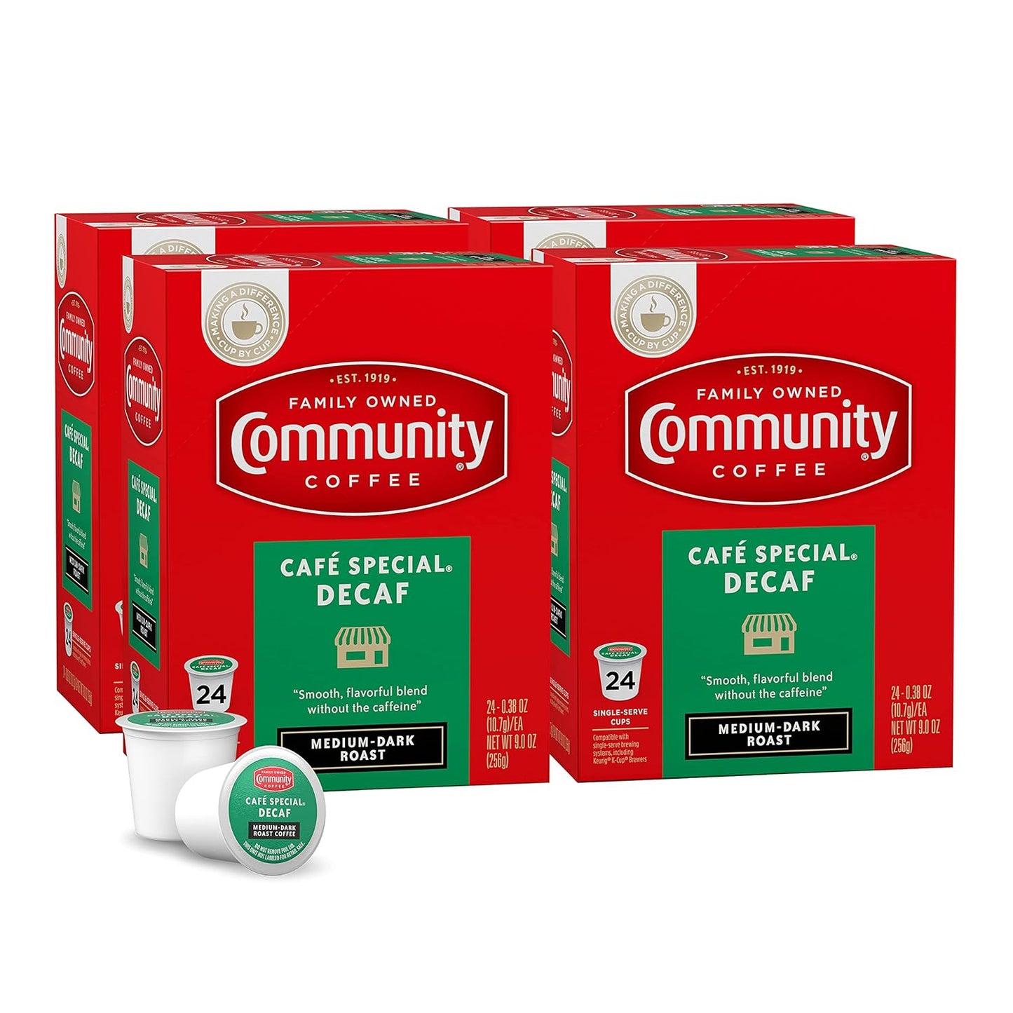 Community Coffee Cafe Special Decaf Pods for Keurig 2.0 Brewers